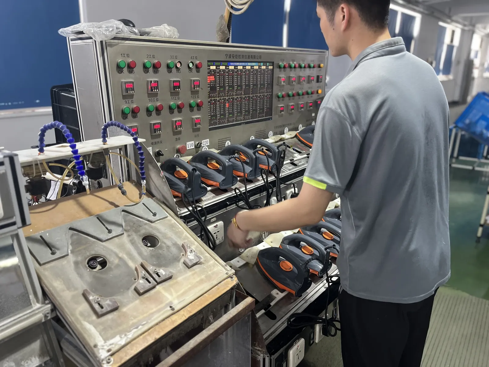 CORE 500 irons on the automated quality-testing rig